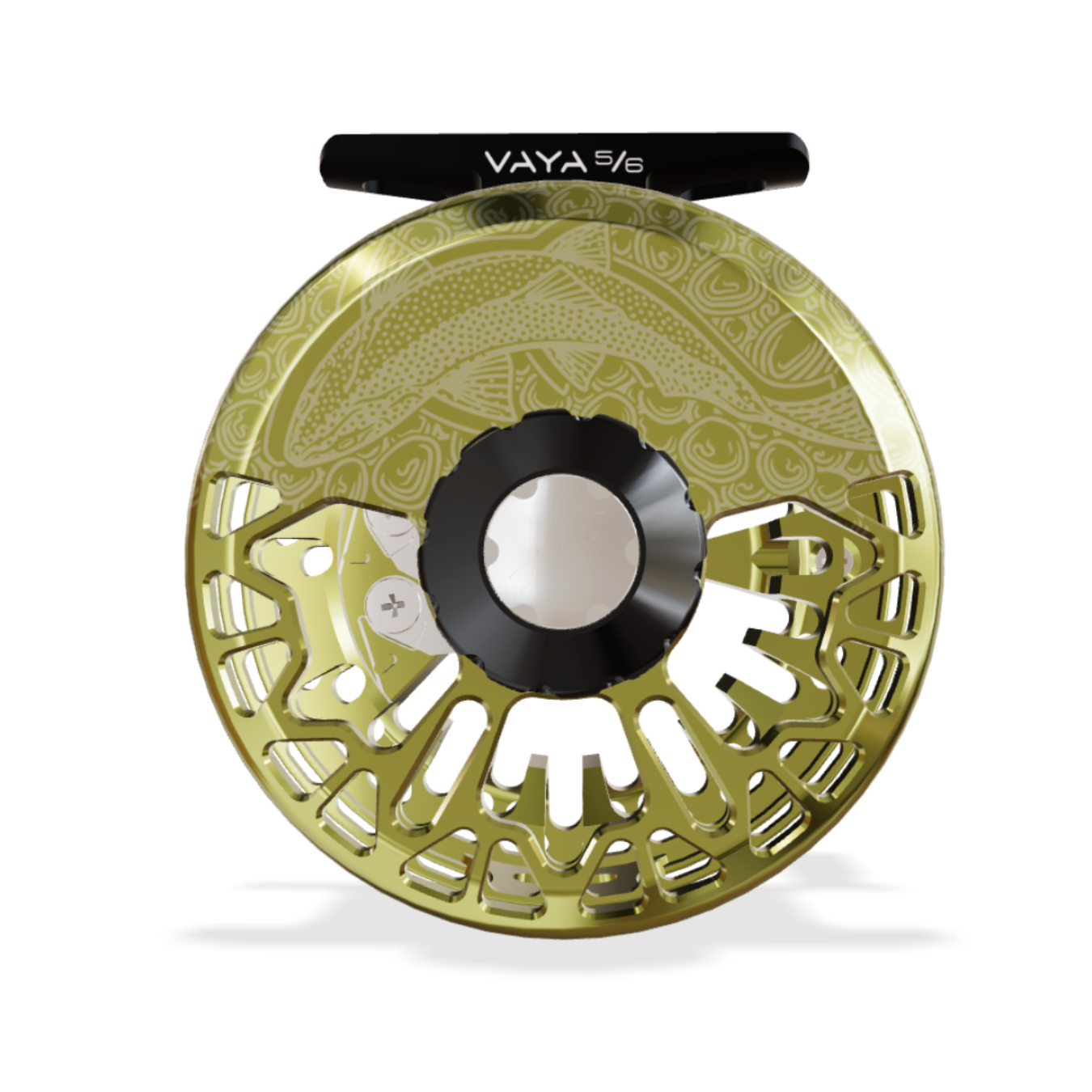 Abel Vaya 5/6 Underwood Sightfish Olive Fly Reel render