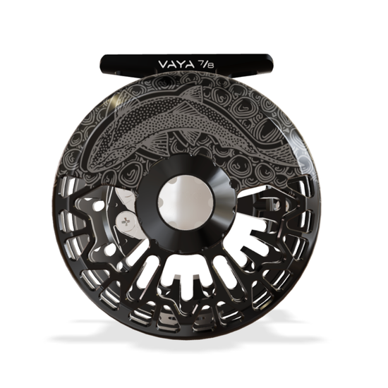 Abel Vaya Black 7/8 Underwood Sightfish Fly Reel render