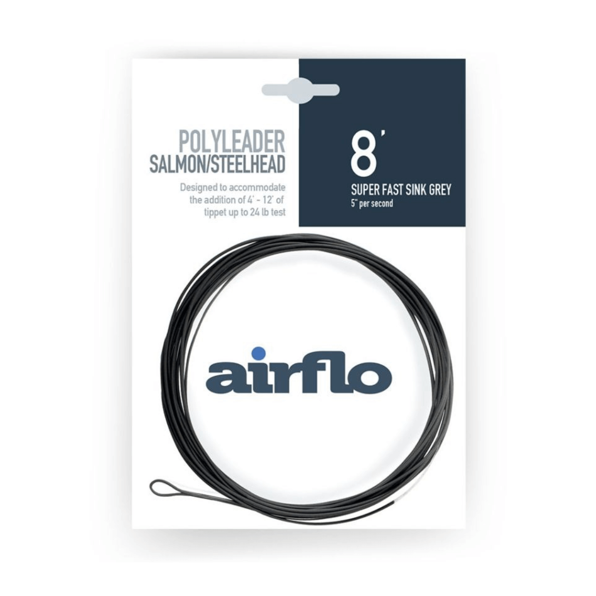 Airflo Poly Leader - 5' Salmon & Steelhead - Extra Supersnel Zinkend - 10,9 Kg Tippet - Vliegvisserij