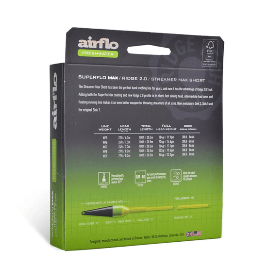 Airflo Superflo Max Ridge 2.0 - Streamer Max Short Fly Line