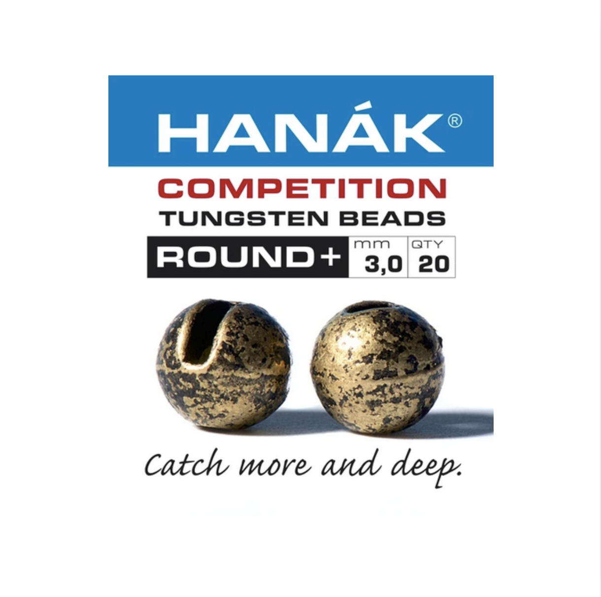 Hanak Round Slotted Tungsten Beads