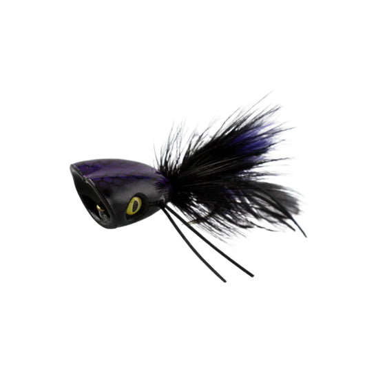 Double Barrel Bass Bug Popper black