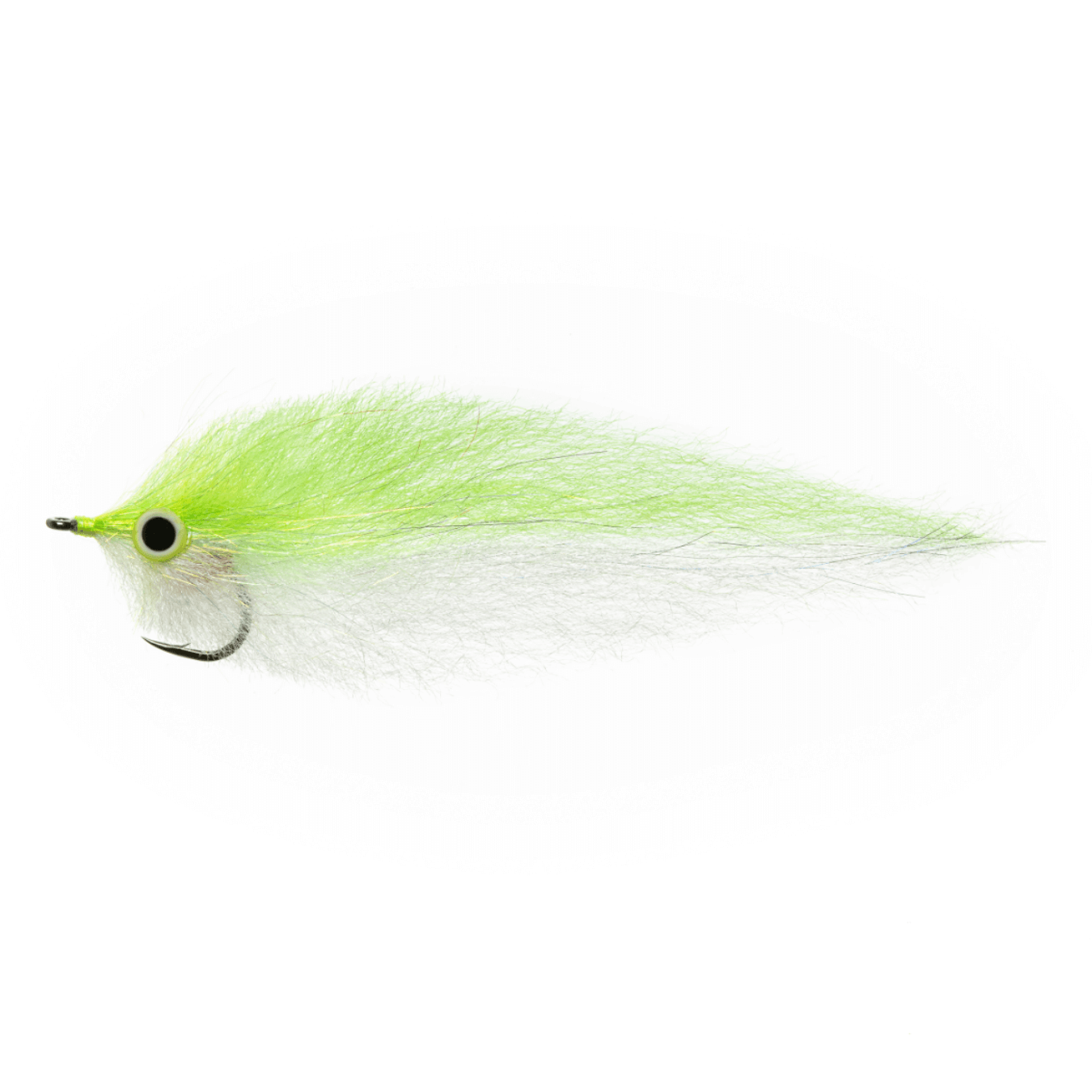 EP Peanut Butter Tarpon Fly chartreuse white