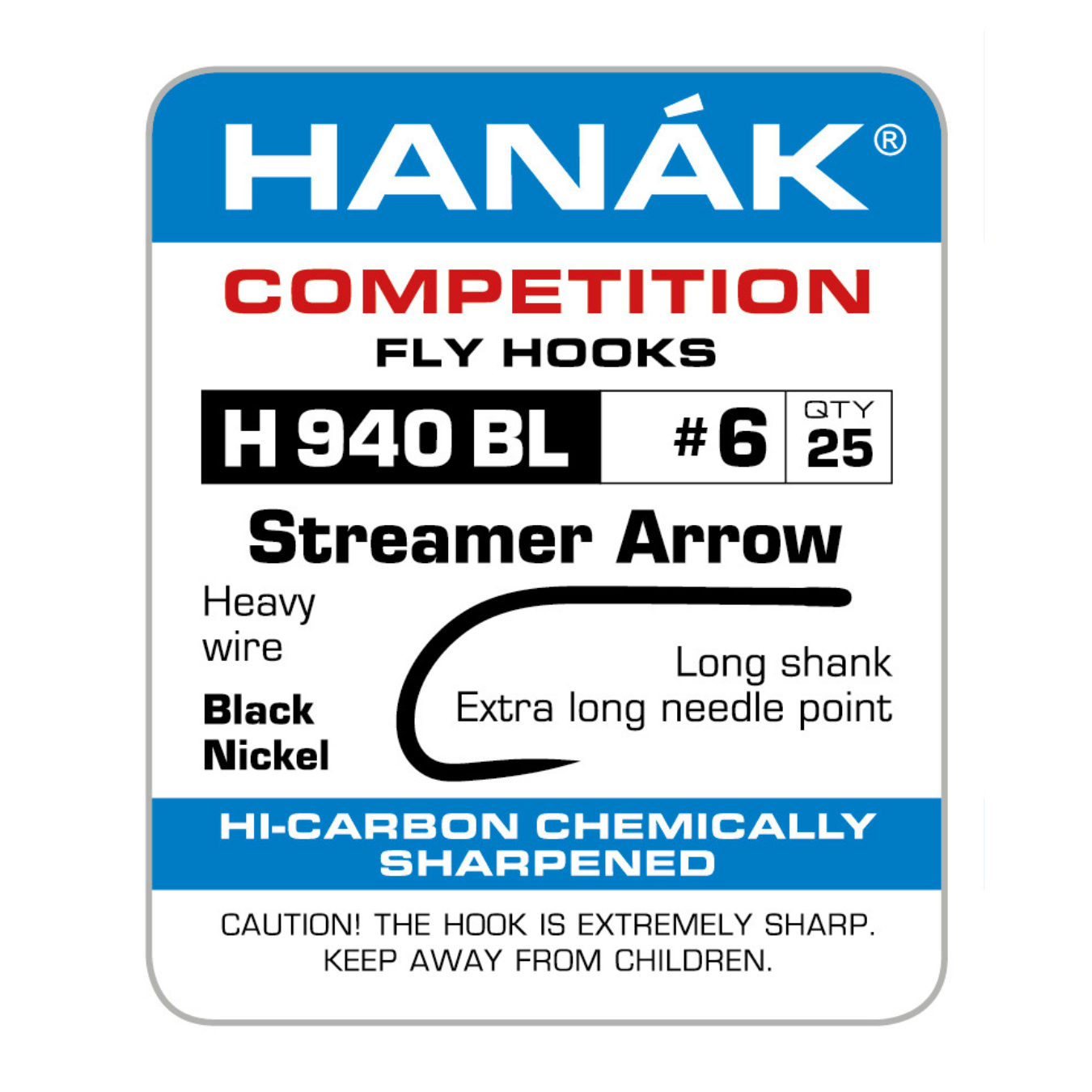 Hanak Competition H940BL Streamer Arrow Hooks