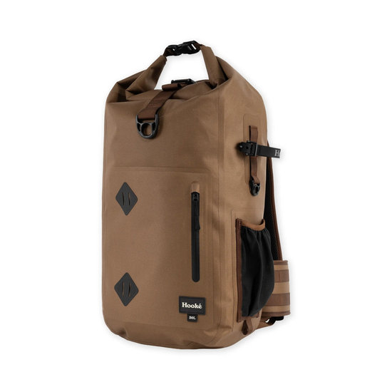 Hooke 30L Dry Backpack leather brown