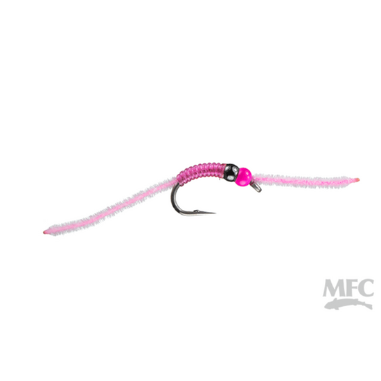 Jake's Double Bead Rib Worm pink