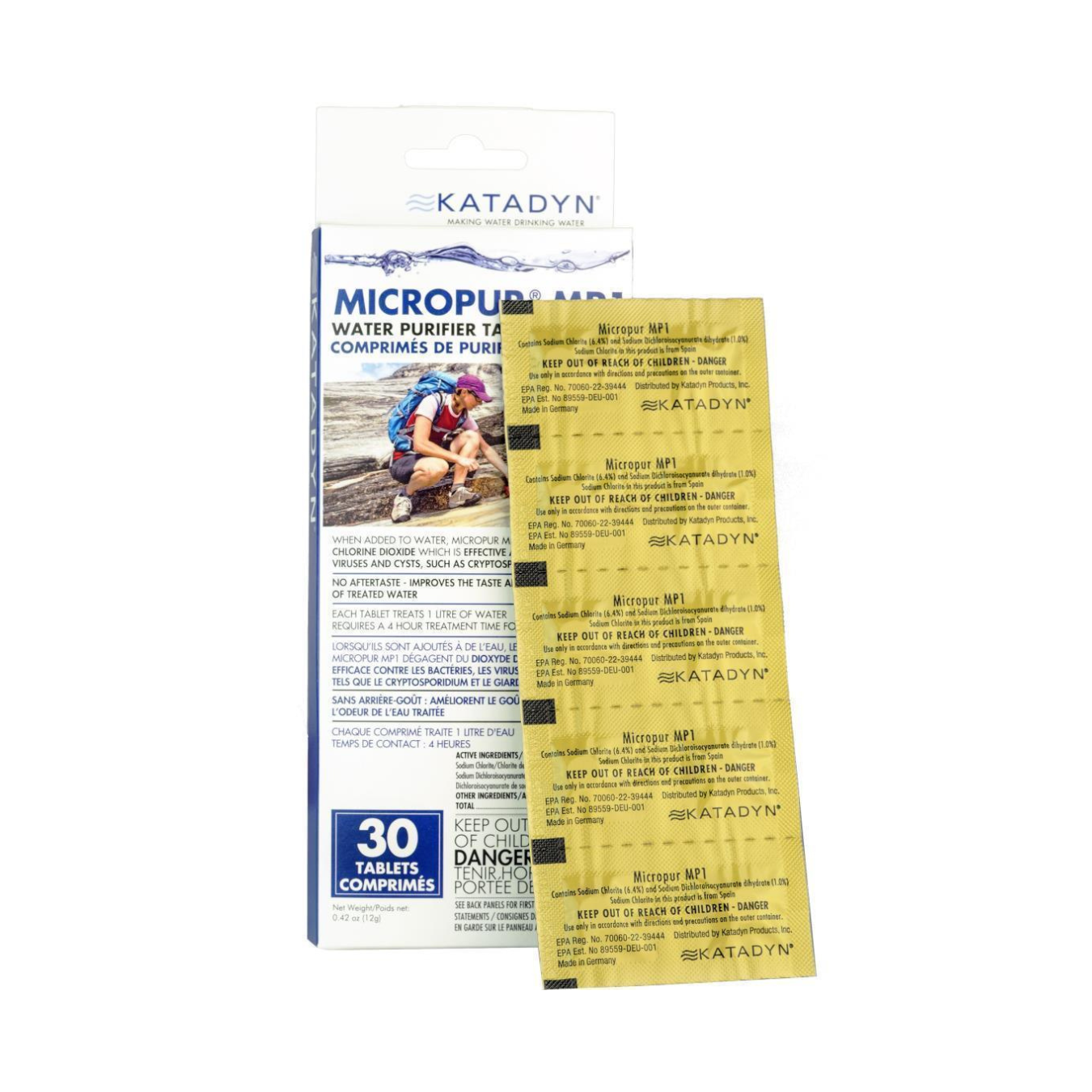 Katadyn Micropur MP1 Water Purification Tablets - 30 Pack