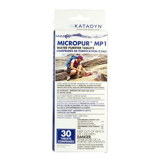 Katadyn Micropur MP1 Water Purification Tablets - 30 Pack