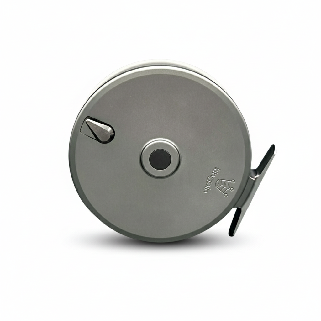 Kingpin Kinetic 425 Centrepin Reel grey back