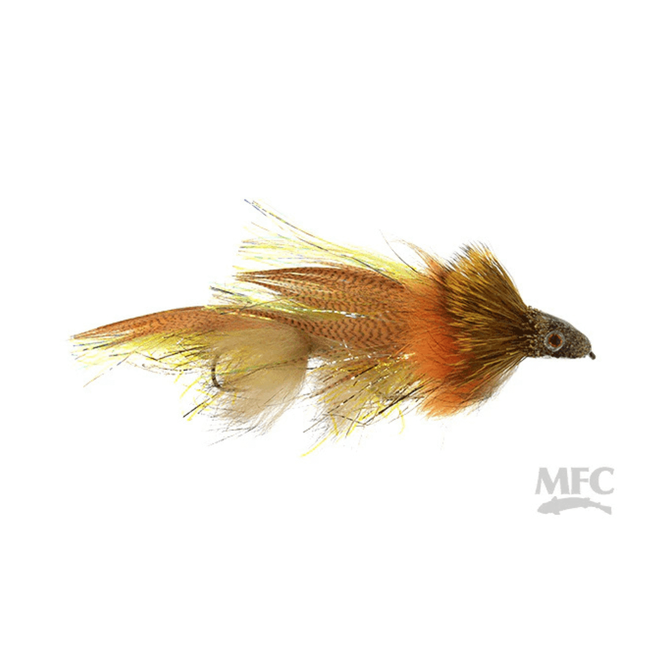 MFC Lynch's Mini Drunk & Disorderly Streamer Fly yellow brown
