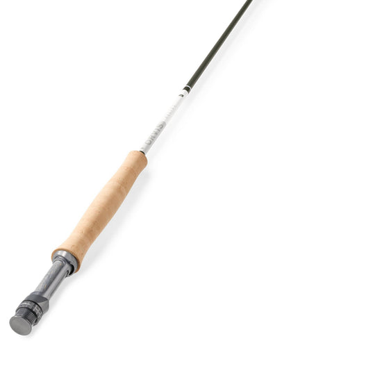 Orvis Helios F Fly Rods showcasing the handle and reel seat, designed for precision and finesse in fly fishing.