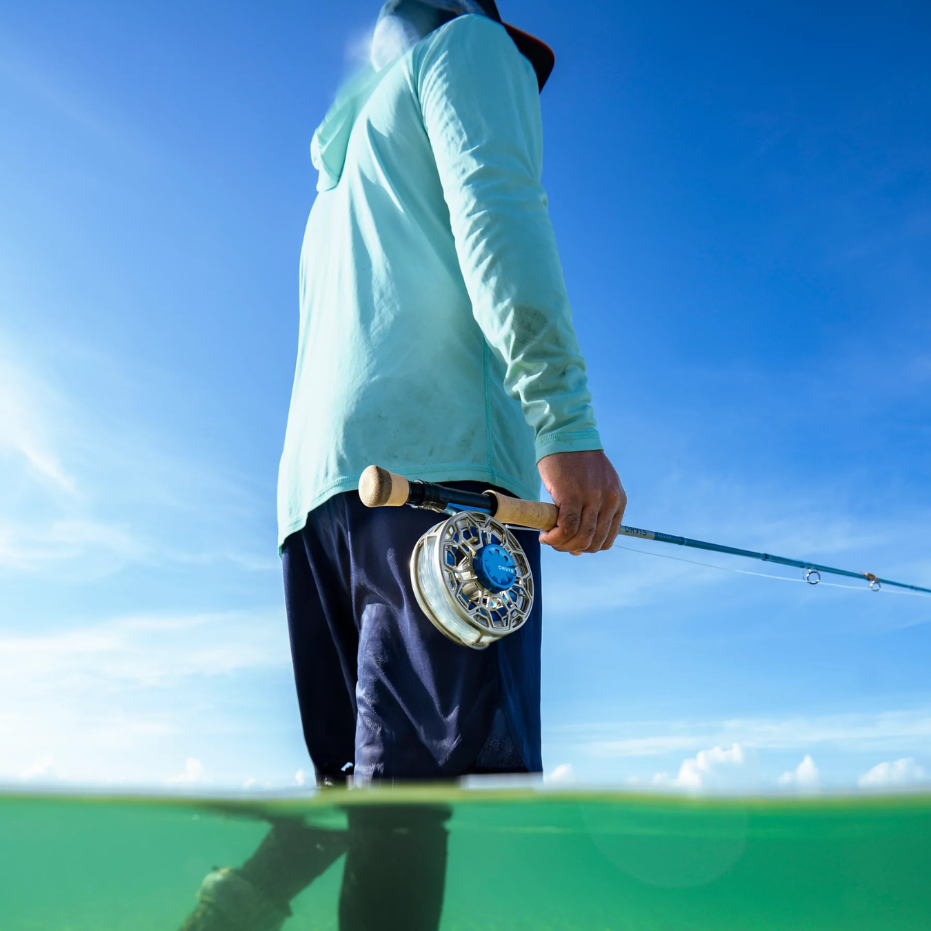 Orvis Ratio Fly Reel silver deep sea