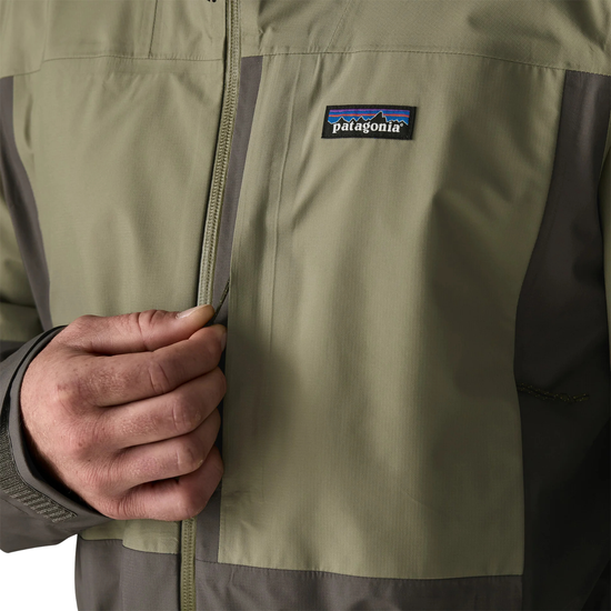 Patagonia Men's Boulder Fork Rain Jacket forge grey river rock green