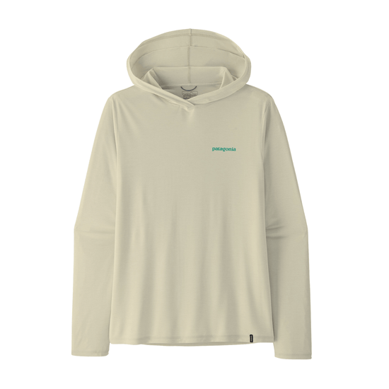 Patagonia Men's Capilene Cool Sun Hoody - Casting Logo dyno white