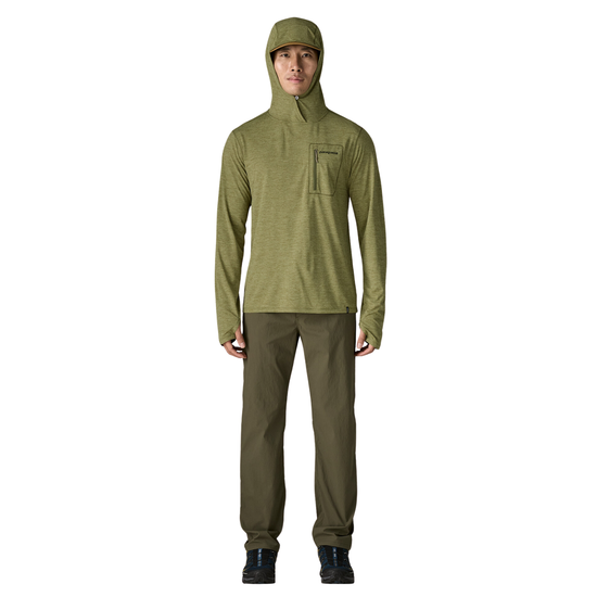 Patagonia Men's Capilene Cool Sun Hoody - Fitz Roy Trout Caper Green - Buckhorn Green X-Dye