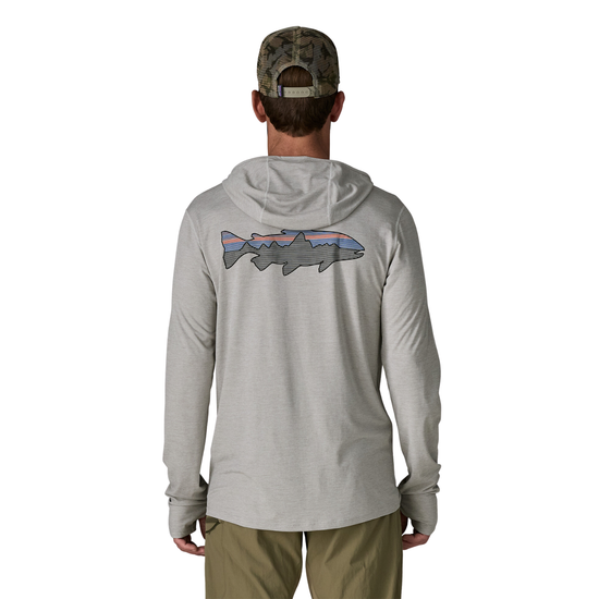 Patagonia Men's Capilene Cool Sun Hoody - Fitz Roy Trout Crisp Grey - Salt Grey X-Dye