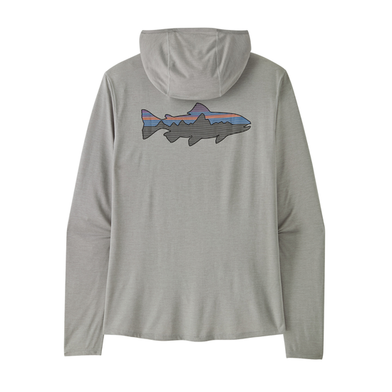 Patagonia Men's Capilene Cool Sun Hoody - Fitz Roy Trout Crisp Grey - Salt Grey X-Dye