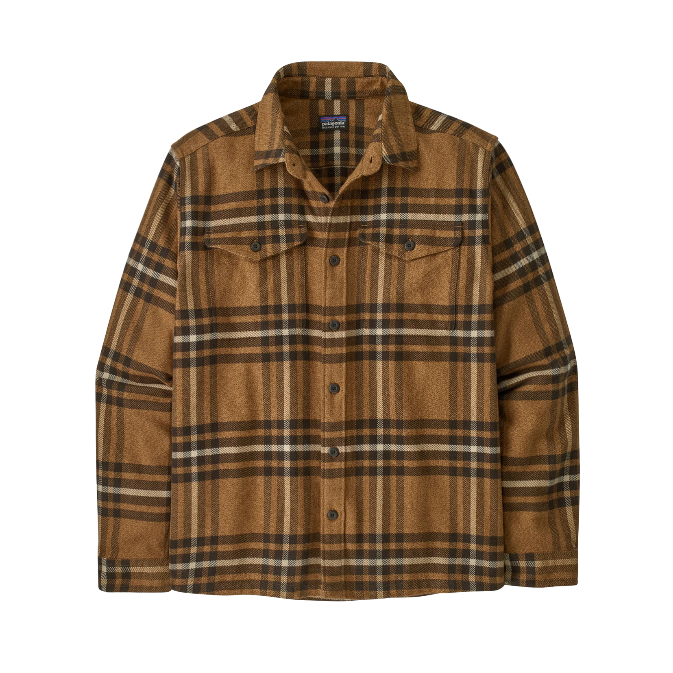 Patagonia Men's Fjord Flannel Shirt catch deer brown