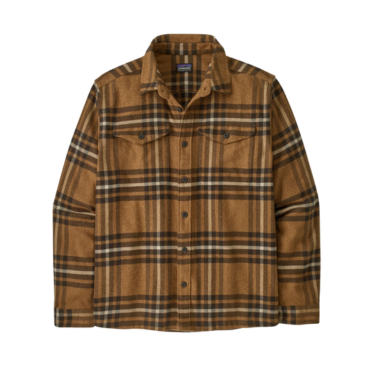 Patagonia Men's Fjord Flannel Shirt catch deer brown