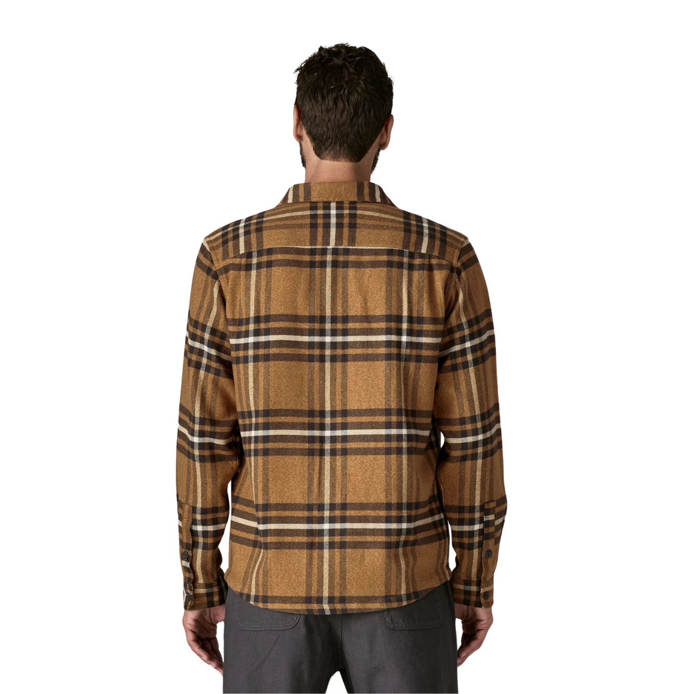 Patagonia Men's Fjord Flannel Shirt catch deer brown