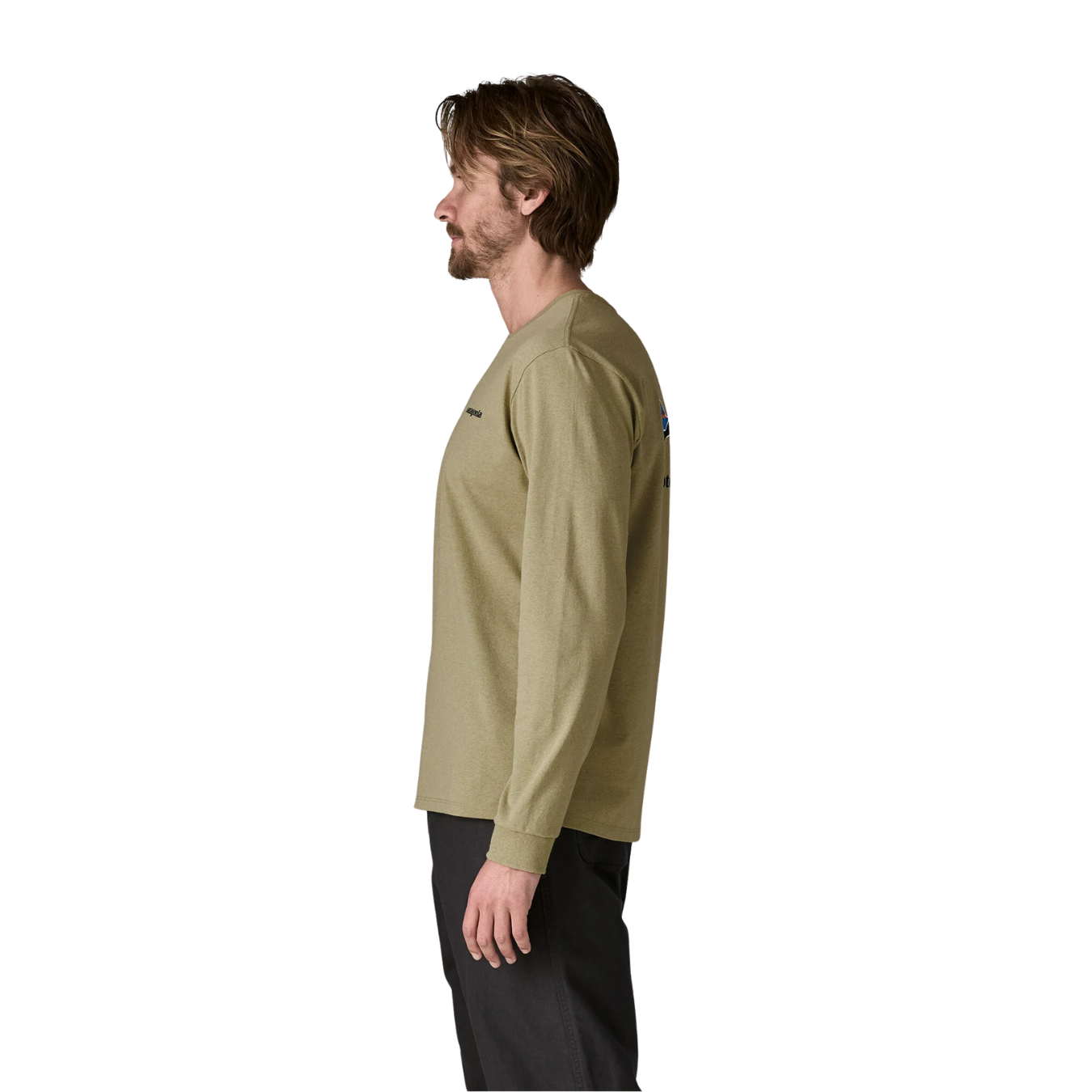 Patagonia Men's Long-Sleeved Home Water Trout Responsibili-Tee Shirt gumtree green