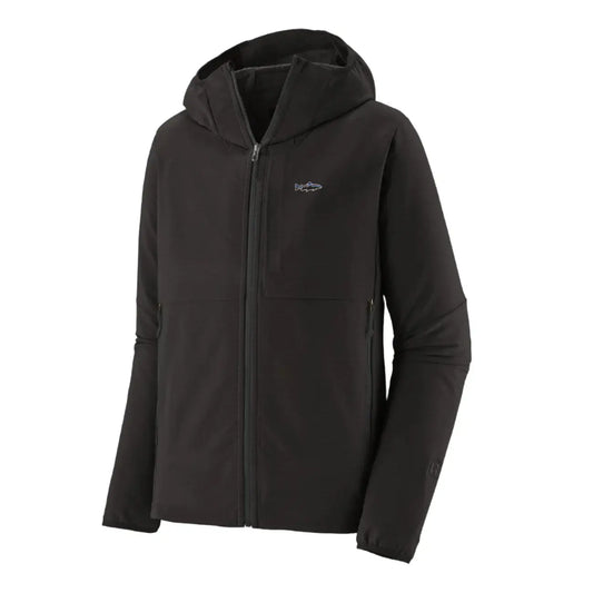 Patagonia Men's R1 TechFace Fitz Roy Trout Hoody black
