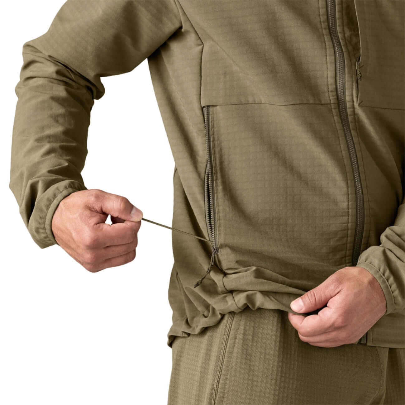 Patagonia Men's R1 TechFace Fitz Roy Trout Hoody drawstring