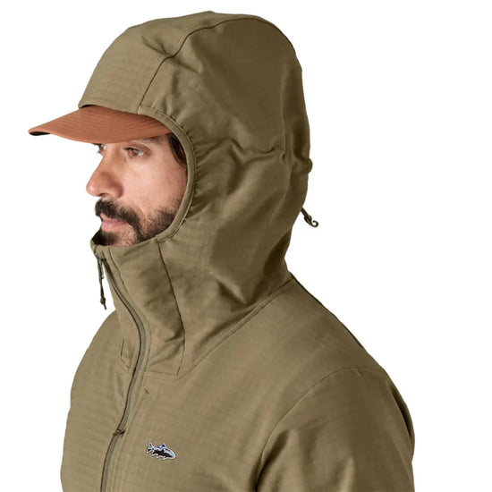 Patagonia Men's R1 TechFace Fitz Roy Trout Hoody hood