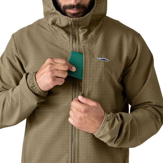 Patagonia Men's R1 TechFace Fitz Roy Trout Hoody pocket