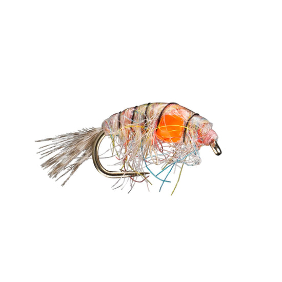 RIO Midweight Scud Fly orange rainbow