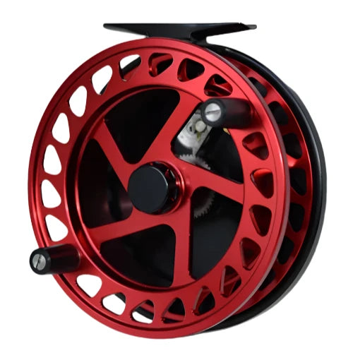 Raven Helix Centerpin Float Reel 4.5" Red