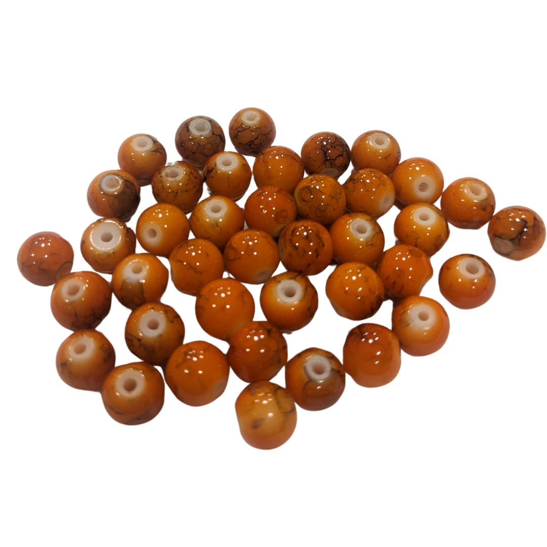 River Reaper Mottled Glass Beads rotten pumpkin