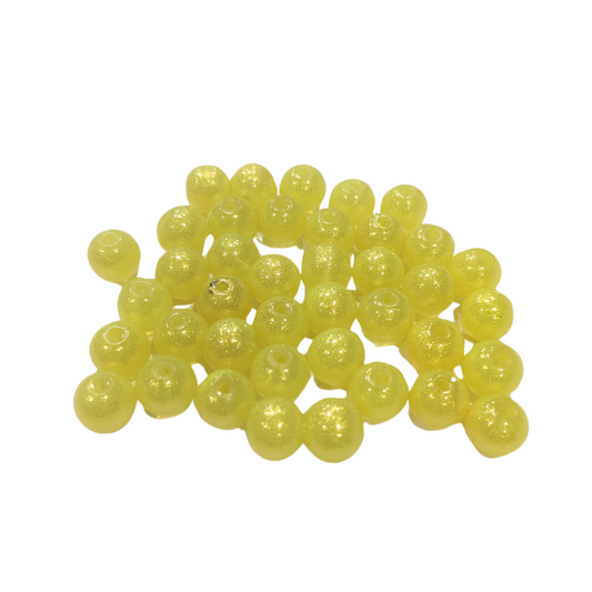 River Reaper Solid Glass Bead shimmer chartreuse