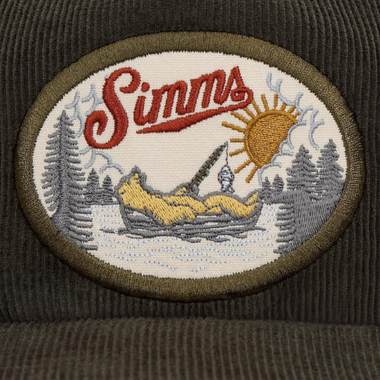 Simms Double Haul Corduroy Cap loden front