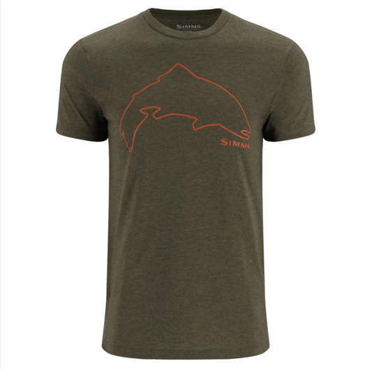 Simms M's Trout Outline Shirt