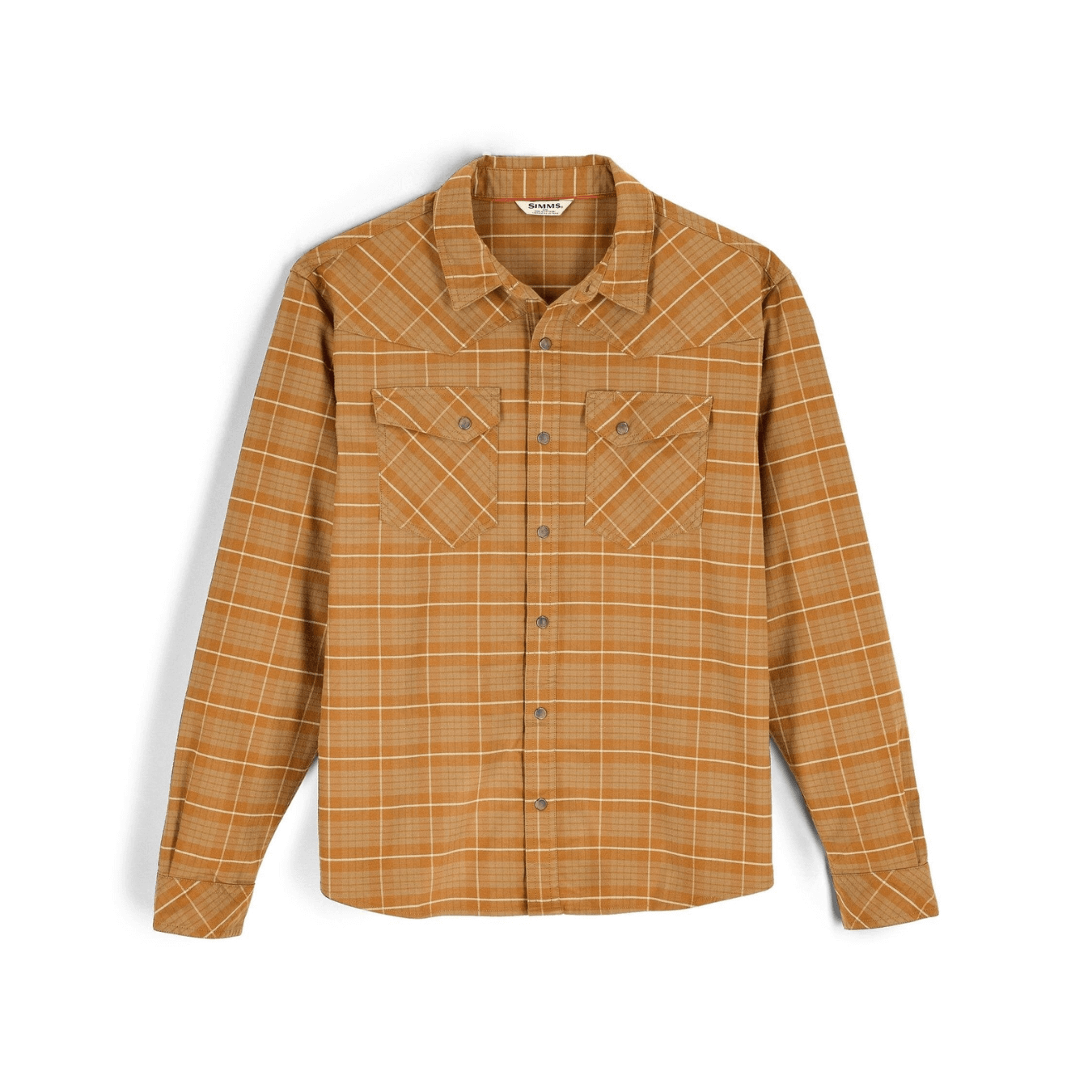 Simms Men's Brackett Flannel Shirt cobia
