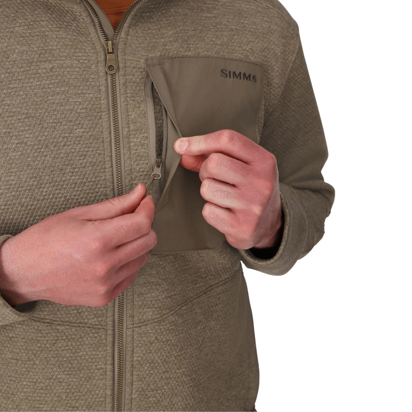 Simms Men's Harbor Fleece sturgeon