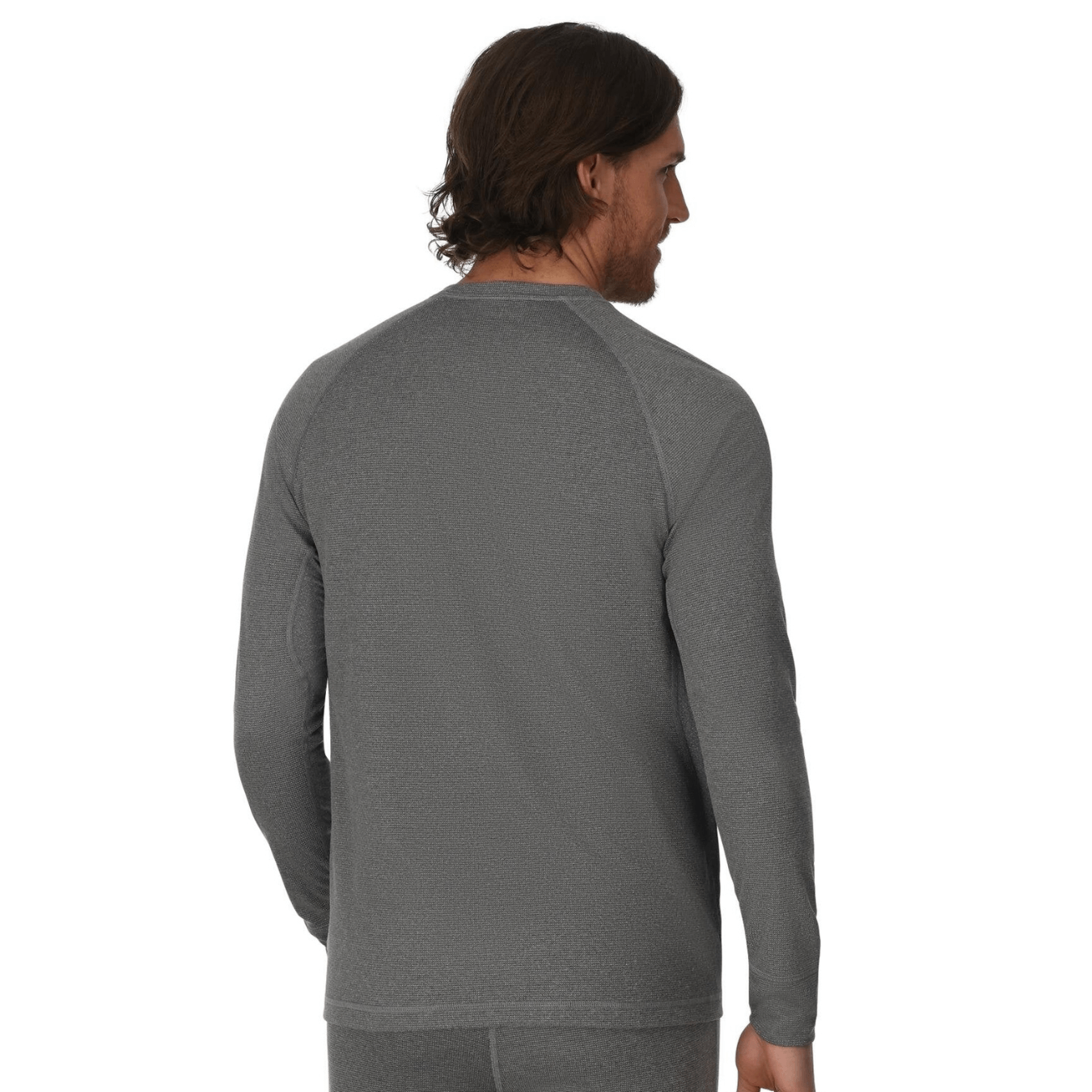 Simms Men's Strata 160 Long Sleeve Baselayer Crew dark grey heather 2