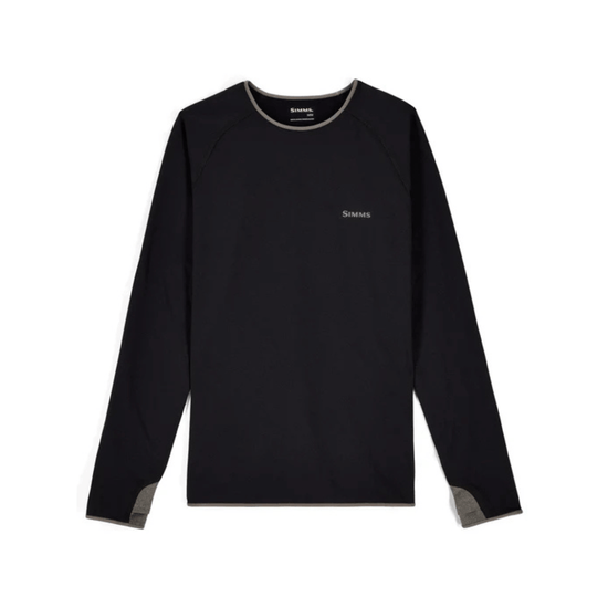 Simms Men's Strata 200 Long Sleeve Baselayer Crew black