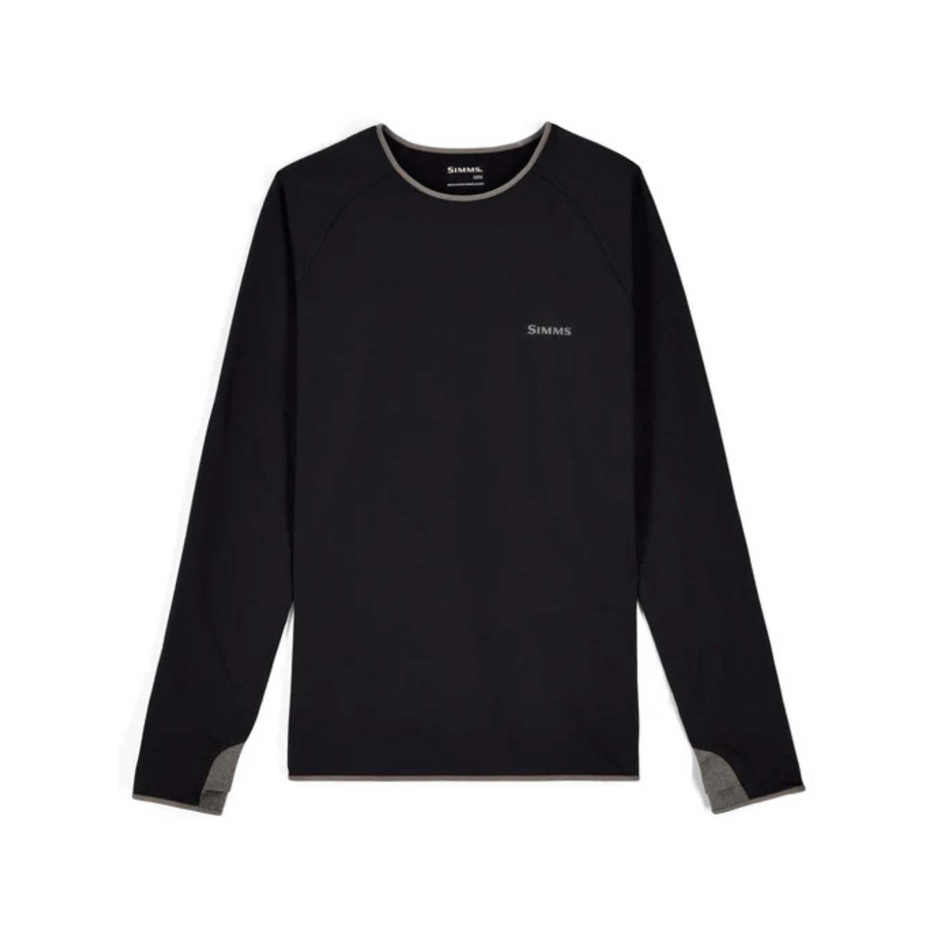 Simms Men's Strata 200 Long Sleeve Baselayer Crew black