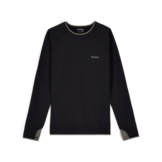 Simms Men's Strata 200 Long Sleeve Baselayer Crew black