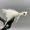 Double Barrel Bass Bug Popper White