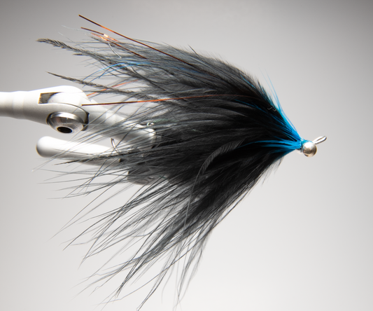 Reverse Marabou Shank Black & Blue