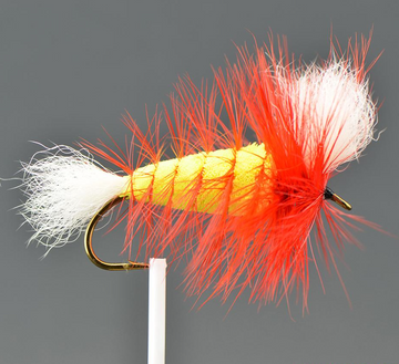 Wulff Bomber - Lime/Hot Orange Hackle